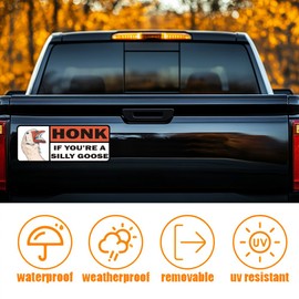 Honk If Funny Bumper Sticker Decal for Cars - Waterproof Don't Honk at Me My Dad is Dead Sticker | Ideal for SUV,Window,Auto | 6pcs
