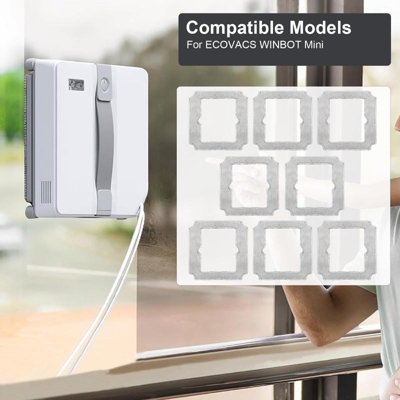 Heykewi W-CC02-0012 Cleaning Cloths for Ecovacs Winbot Mini Window Cleaning