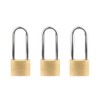 3 x 50mm Outdoor Weatherproof Padlocks with Keys Heavy Duty