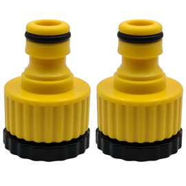 Pipestation Hose Tap Connector 2 Pack - Hose Pipe Connector BSP Threaded Fittings for 3/4 inch & 1/2 inch Tap Adaptor - Garden Hose Connector for Hosepipe - Tap Hose Connector Hozelock Compatible