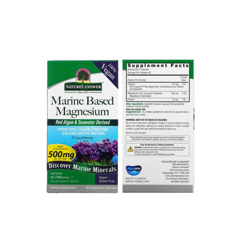 네이쳐스앤서 마린 수산화 마그네슘 Magnesium Hydroxide 250mg 90캡슐 Nature's Answer