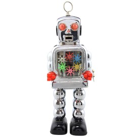 Freak Scene Superfreak Robot - High Wheel Robot - Silver - Tin Robot - Retro Tin Toy