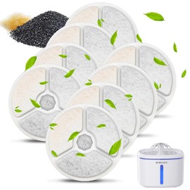 8 Pack Cat Fountain Filters,Pet Water Fountain Replacement Filters for 84oz/2.5L Cat Water Fountain