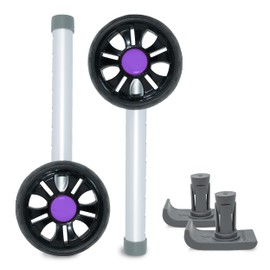 Walker Conversion Kit with 5-inch Wheeled Base and 8 Height Settings (Purple)
