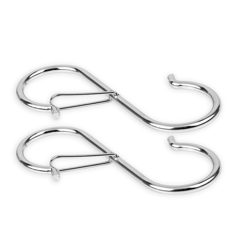 VIPITH S-Shaped Hooks, Large, S-Hooks, No Falling, Silver, Set of