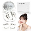 Lashidol Magnetic Eyelashes, Dark Brown, Magnetic False Eyelashes, Integrated Magnetic