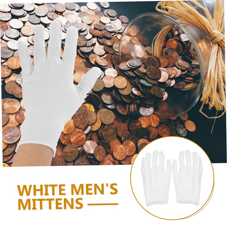MAGICLULU 6Pairs Cotton Work Gloves for Men Comfortable Jewelry and