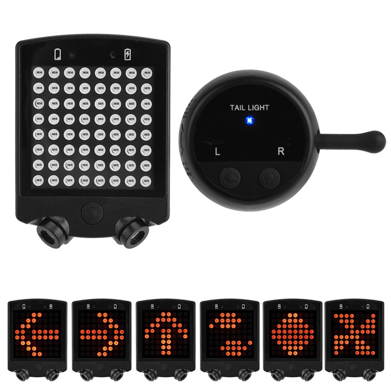 LED Bicycle Bike Turn Signals Rear Tail Warning Light USB