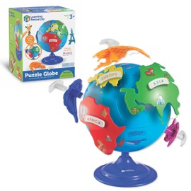 Learning Resources Puzzle Globe - Earth Montessori Toys, Preschool Classroom Must Haves, STEM World Puzzles , Educational Geography Games, Fine Motor Skills, Gifts for Boys and Girls