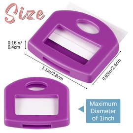 Blulu 80 Pieces Key Color Covers Caps Tags Covers Set Plastic Key Identifier Rings Toppers for Organization House, 2 Styles(Rainbow Color)