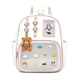 Lifelix Kawaii Ita Bag Backpack, Pin Display Window Bookbag, 13.8 Inch