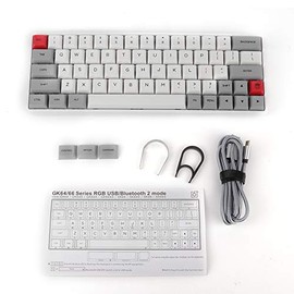 EPOMAKER SKYLOONG SK64 Teclado mecánico intercambiable con retroiluminación RGB, 64 teclas rápidas ABS, teclas de flecha, programable para Windows... 
