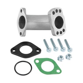 REBEKAMODS 26mm Intake Manifold Pipe with Gasket Spacer Screw Kit for 50cc 70cc 90cc 110cc 125cc 140cc 150cc 160cc Pit Dirt Bike ATV (Silver)