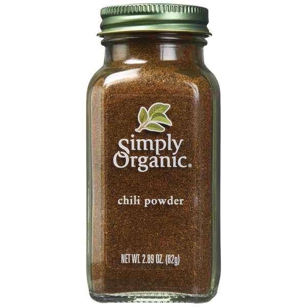 Simply Organic Chili Powder Certified Organic, 2.89-Ounce Containers (Pack of 3)
