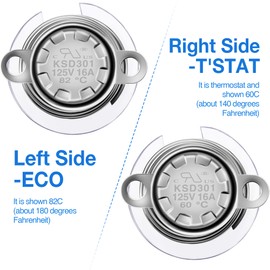 Fiada Water Heater Thermostat Replacement Parts Assembly Compatible with Atwood 91447, ECO and T-STAT Parts for RV Camper Emergency Cutoff Service Kit(1 Set)