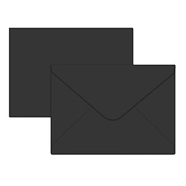 A7 Envelopes-100 Packs Black Envelopes 5x7 for Invitation V Flap, Perfect for Photo,5X7 Cards, Invitation, Wedding, Announcements, Baby Shower--5.25" x 7.25" (Black)