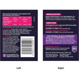 Sambucol Kids Gummies - 30 Count | Black Elderberry Immune Support Supplement for Children | Vitamin C & Zinc | Great Tasting Natural Berry Flavor | Non-GMO & Gluten-Free | Daily Immune Booster