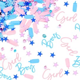 30g Baby Shower Decorations Boy or Girls, Gender Reveal Decorations, Baby Shower Confetti with Bottles Diamonds Stars Party Sprinkles Decor Confetti for Kids Birthday Party Supplies