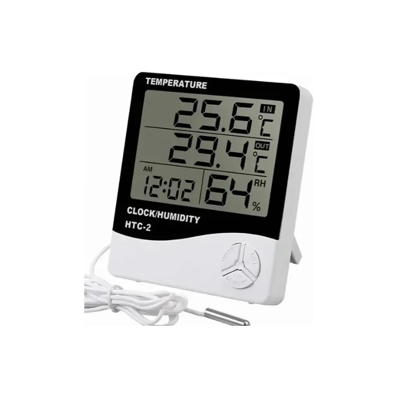 Termómetro Higrómetro Digital para Interior y Exterior con Sonda de