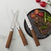 kangdelun Ultra Sharp 6-Piece Steak Knife Set, 4.5" Serrated Blades,
