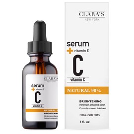 Clara's New York Brightening Vitamin C Facial Serum Corrects Uneven Skin Tone, for All Skin Types, 30 ml