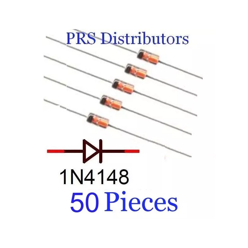 Unbranded 50 Pieces Diode 1N4148 Fast Switching Signal Diode Replaces