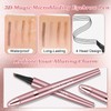 Ledeak Eyebrow Pencil, 3D Waterproof Microblading Eyebrow Pen with 4