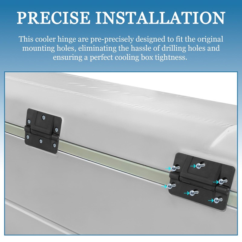 SHAHN Black Cooler Oversized Mechanical Hinge Replacement for Igloo Newer