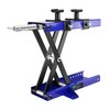 Steel Motorcycle Scissor Lift Jack Crank Hoist Stand with Saddle