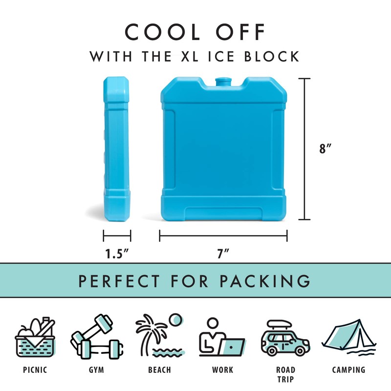 Cool Coolers by Fit + Fresh, XL Cooler Ice Block,