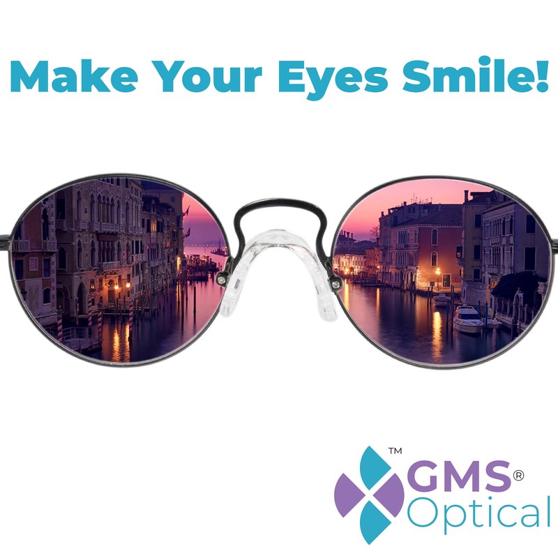 GMS Optical Bridge Strap Screw-in Silicone Nose Pads for Eyeglasses