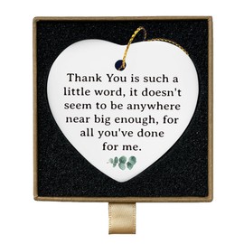Thank You Gifts Best Thank You Gift Appreciation Gifts for Women Men Thank You Gifts for Friends Coworker Heart Ceramic Hanging Ornaments