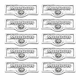 10 Switch Plate Tags MIRROR Name Signs Labels Chrome Brass | Renovator's Supply