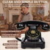 FiayaCom Bluetooth Landline Phone, Retro Rotary Phone with Speakerphone, Music