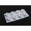 8-Piece Rubber Pads 22 mm Made of Stick-On Rubber White
