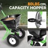 Auto Dynasty Walk-Behind Broadcast Spreader, 80LBS Capacity Fertilizer Spreader for