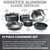 Granitestone Original 10 Piece Nonstick Cookware Set, Scratch-Resistant, Granite-Coated, Dishwasher