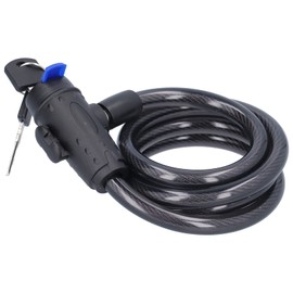 ZAWELIYO Motorcycle Electrocar Lock Easy Carry Steel Anti Theft Wire with Mounting Bracket Black