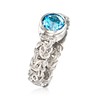 Ross-Simons 1.00 Carat Bezel-Set Swiss Blue Topaz Byzantine Ring in