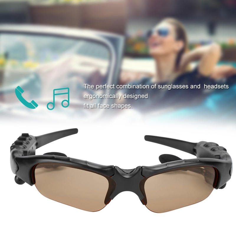 Bluetooth 5.0 Sunglasses Solar Power Wireless Glasses Headphone Headset Stereo