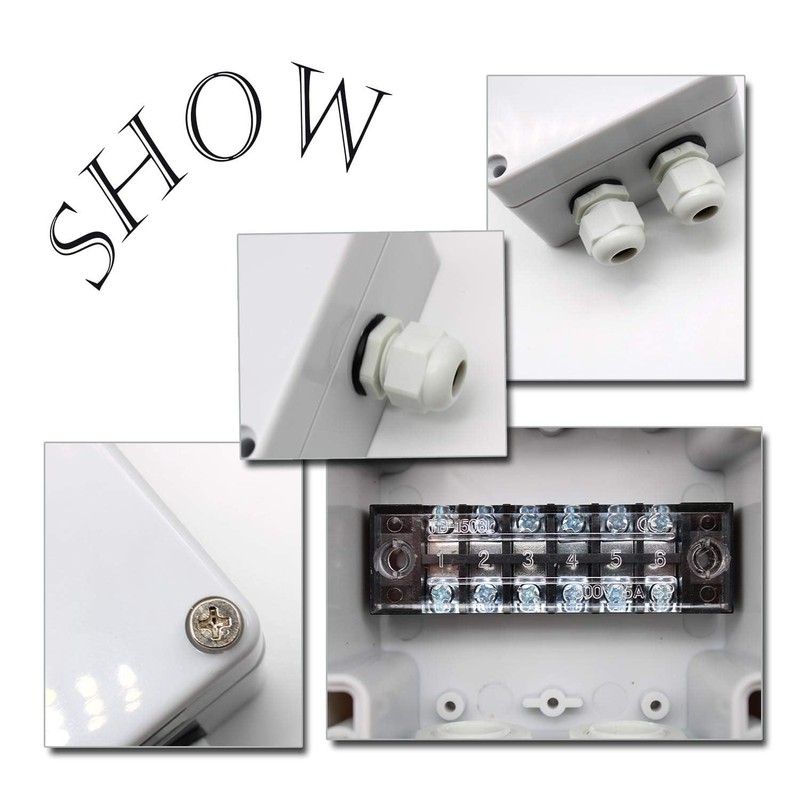 LWLWA Junction Box ABS, White IP66 Waterproof Junction Box, Outdoor