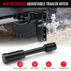 Adjustable Trailer Hitch, 6 Inch Drop/Rise Ball Mount Hitch with