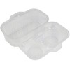 Two Compartment Hinged Clear Cupcake or 2 Muffin Takeout Container