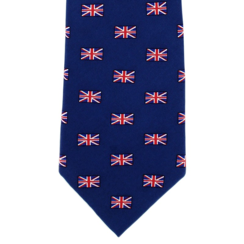 Michelsons of London Small Union Jack Pattern Silk Tie