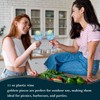 24 PCS Plastic Ribbed Wine Glasses 11oz Blue Detachable Wine