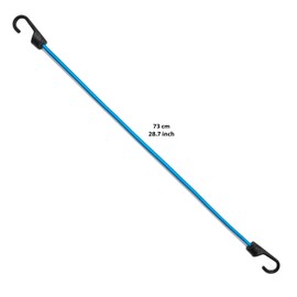 EZCOL Flat Bungee Cords with Hooks - Pack of 24 Heavy Duty Industrial Grade Set for Moving, Hauling, Garage, Yard, and Utility - Includes Trunk Tie Down and Carry Case