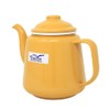 Enamel Teapot Tin Falcon Mustard White Rim 1.5L Gas and