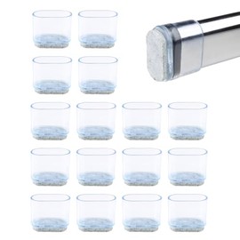 16 x Protective Caps for Chair Legs, Felt Chair Leg Caps, Felt Gliders for Chairs, Chair Leg Protectors, Furniture Gliders, Chair Socks, Chair Gliders (Oval, 15 x 30 mm)