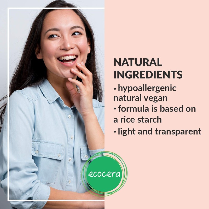 ECOCERA Rice loose powder, perfect for oily skin and combination