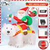 COMIN 7 FT Long Christmas Inflatables Santa Clause Outdoor Decorations